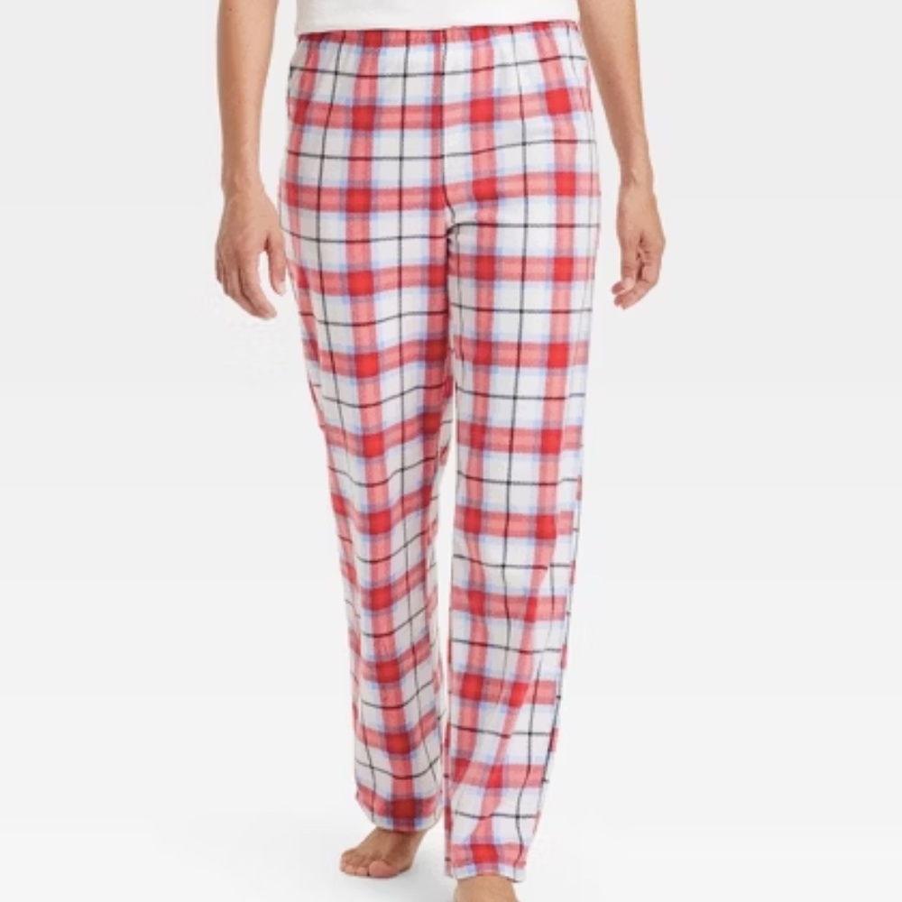 Women's Plaid Print Microfleece Pajama Pants